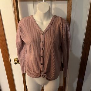 Altar’d State Light Purple Tie Sweater Size Medium